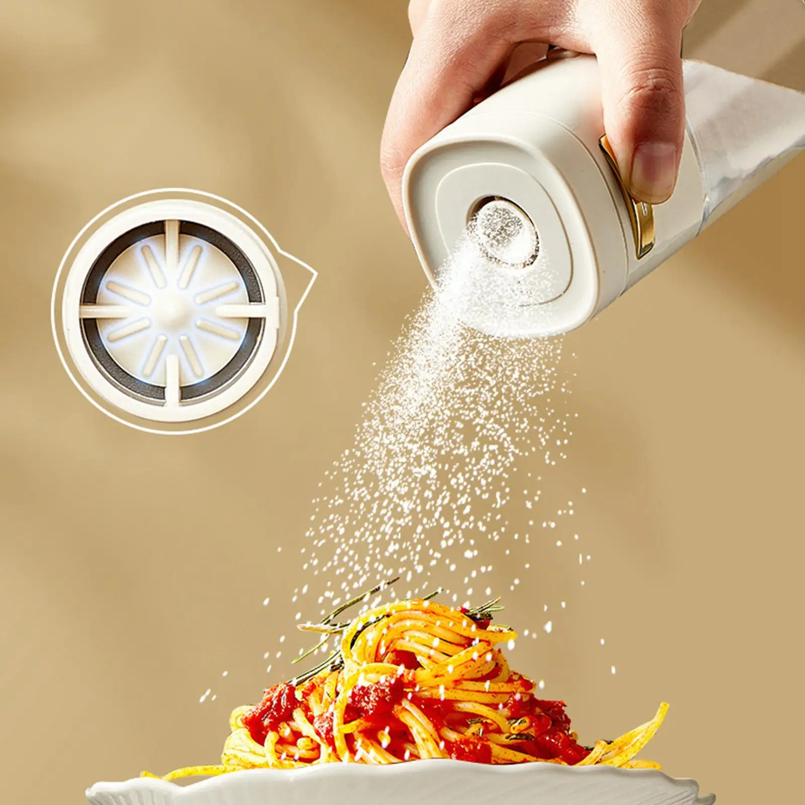 Glass Limit Salts Shaker Pepper Container Measuring Salts Pepper Shaker Ration Spice Dispenser for Spice Kitchen Salts