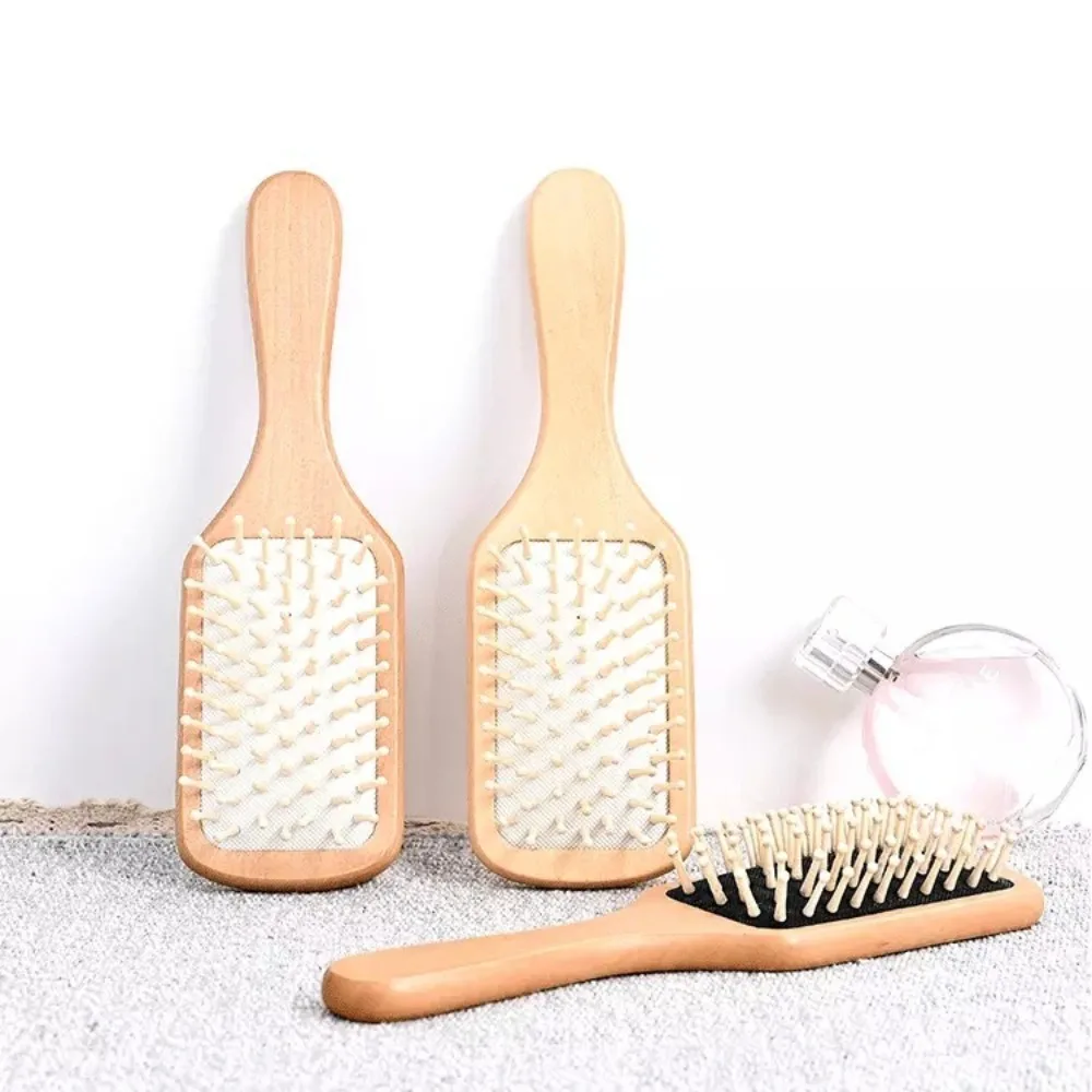 

Натуральная деревянная расческа для волос на воздушной подушке, массажная щетка для волос, против выпадения волос, уход за кожей головы, здоровая массажная расческа для Волос