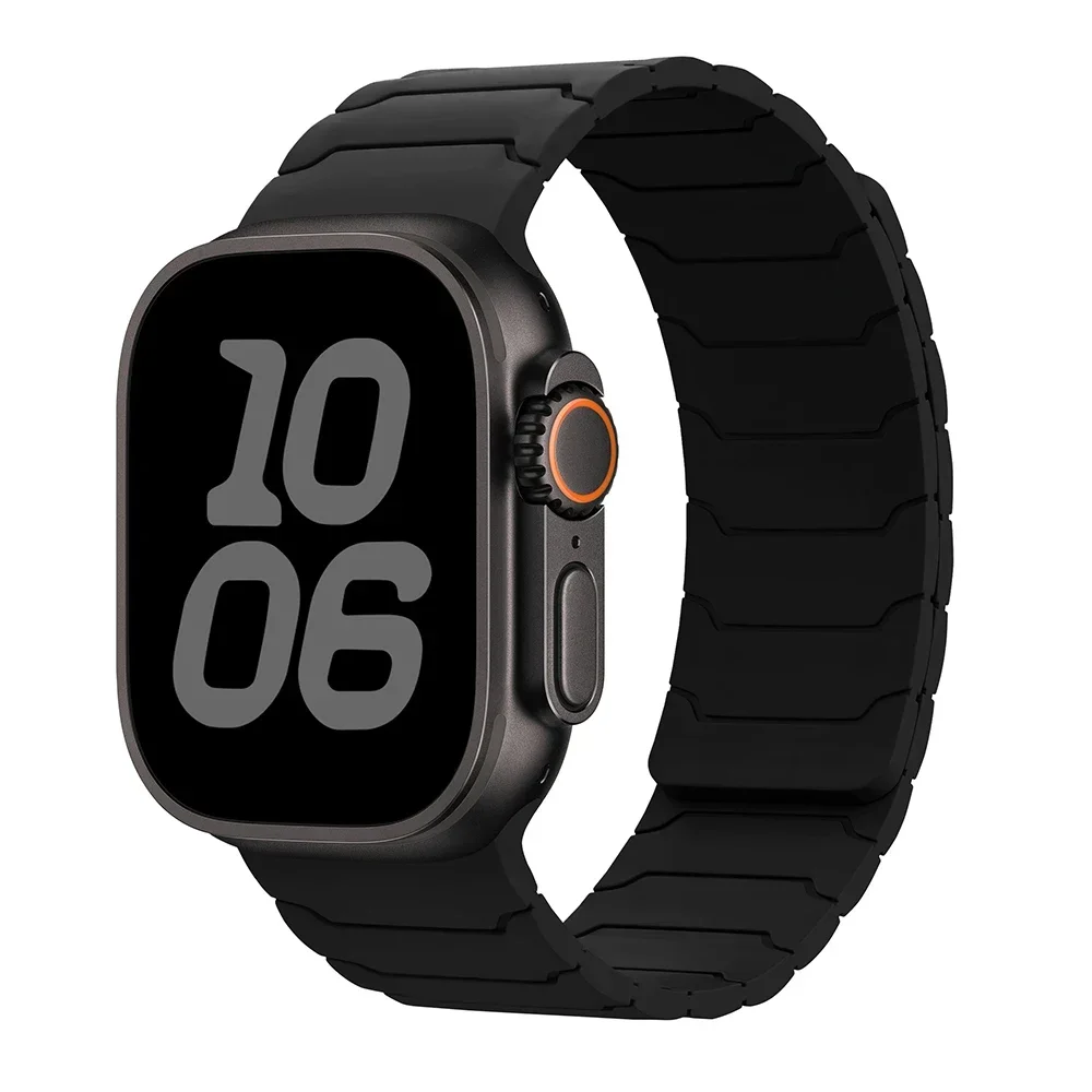 Armband für Apple Watch Ultra 2 Band 49 mm 44 mm 45 mm 40 mm 42 mm 46 mm 41 mm 38 mm magnetisches Silikonarmband IWatch Serie 10 SE 9 8 7