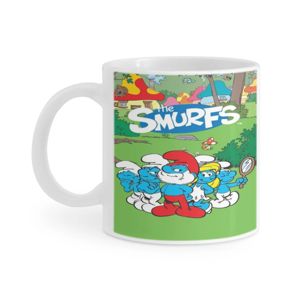 S-Smurfss Ceramics Coffee Mug Cute Gamer Birthday Gift Back To School Mug