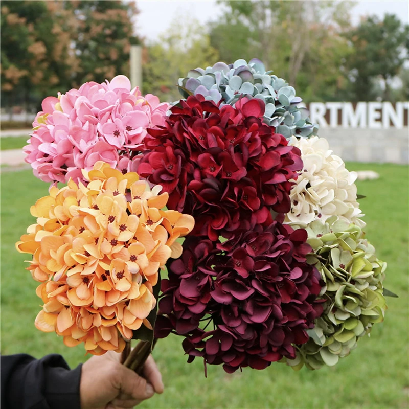 Künstliche Hortensien Hochzeit Blumen Wand Home Raum Dekoration Zubehör Diy Brautstrauß Hintergrund Indoor Bonsai Clipping