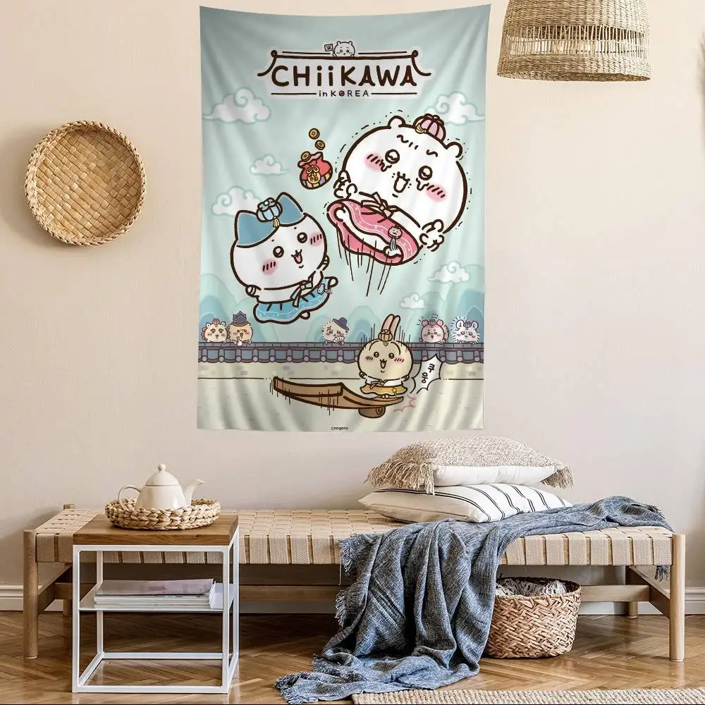 C-ChiikawaS Classic Classic Vintage Classic Vintage DIY Wall Tapestry For Living Room Home Dorm Decor Wall Art Decor