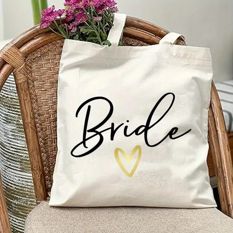 

Элегантная эстетичная свадебная сумка-тоут, большая вместительная сумка на плечо, идеально подходящая для вечеринок, путешествий и покупок, подарков подружке невесты