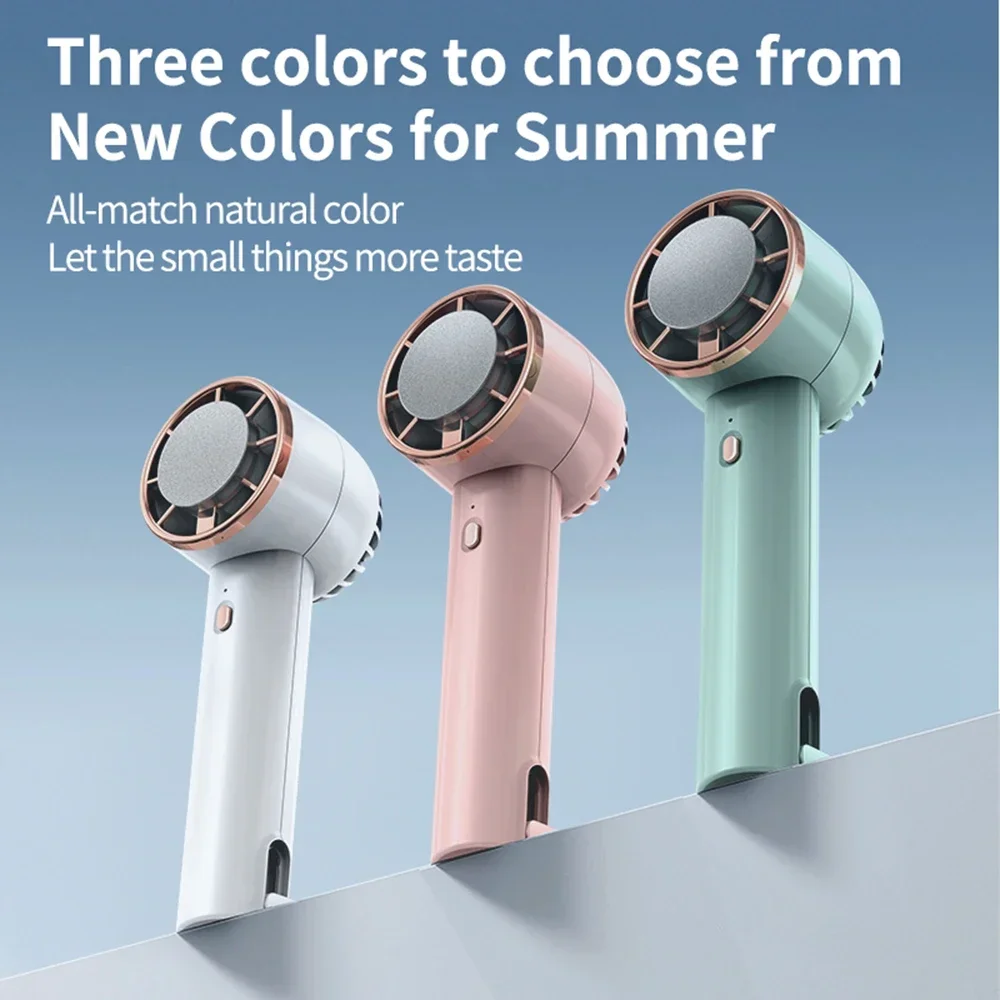 แบบพกพา 2000 mAh ชาร์จพัดลมประคบเย็นพัดลมมือถือกลางแจ้ง USB Mini Air Cooler พัดลมมือสําหรับฤดูร้อนมืออุ่น