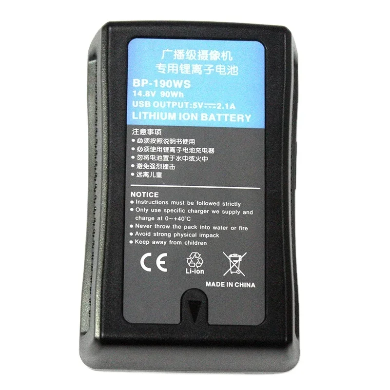 Imported V Mount Battery BP-190WS Multi-Interface Output Power Supply for Sony Broadcast Camera BMCC 5D3