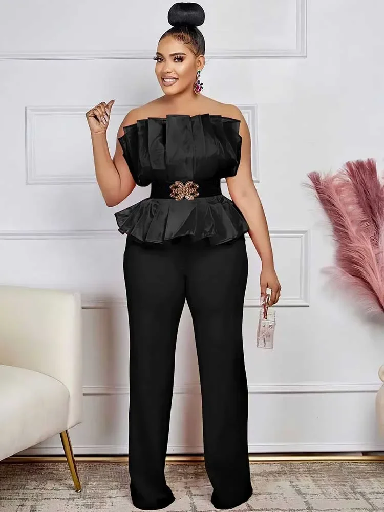 

Full Length for Women Elegant Summer Long Jumpsuits Evenings Party Sexy Tube Jumpsuit Ladies High Waist Strapless Jumpsuit 2025