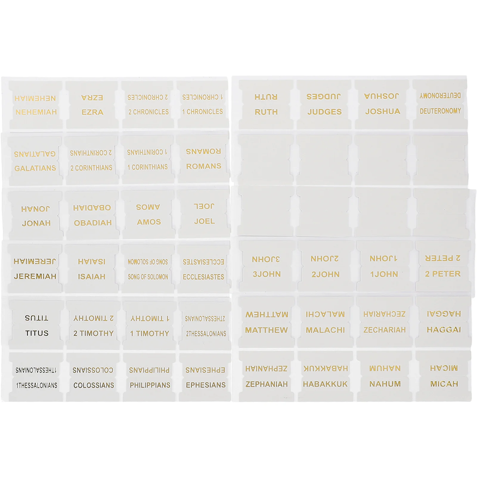 

10 Sheets Bible Index Tags Book Tabs for Study Dividers Journaling Supplies Stickers