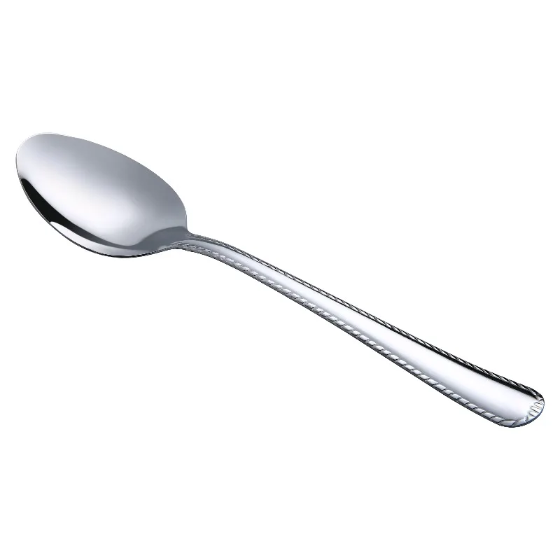 Lace Stainless Steel Silver Adult Dinner Spoon, 4- Piece Set