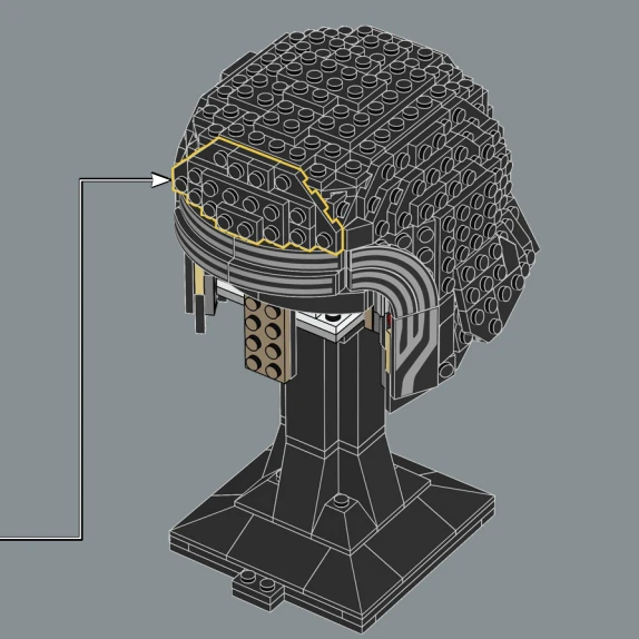스타 배틀 카일로 렌 헬멧 모델 블록 세트 레고 호환 크리스마스 선물용 75415