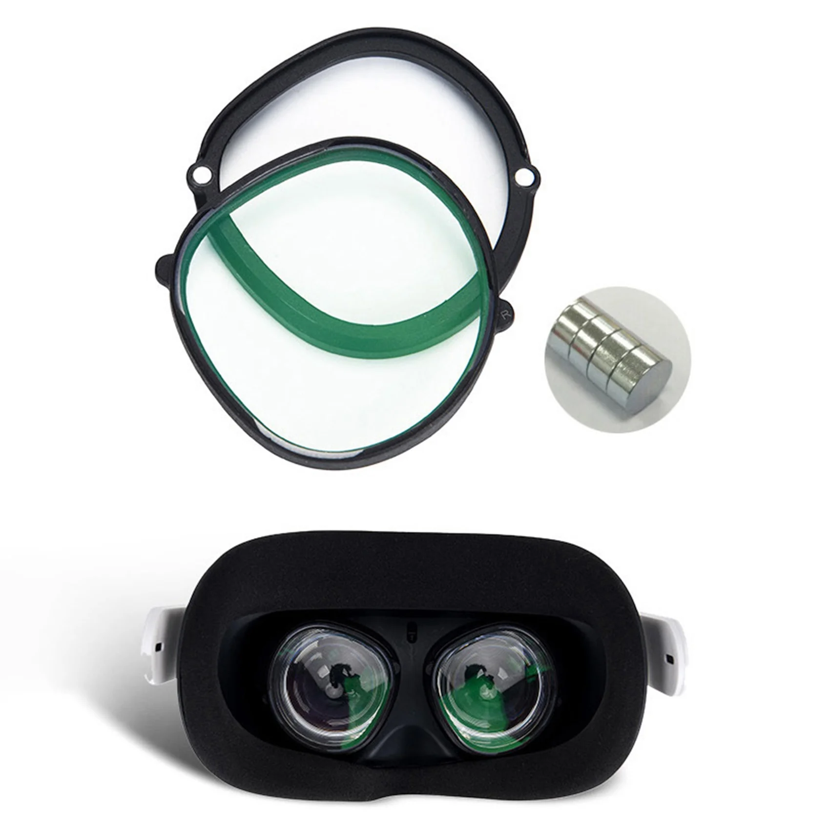 Voor Oculus Quest 2 Anti Blauw Licht Magnetische Bril Lens Met Frame Bescherming Vr Headset Accessoires (0 Graden)