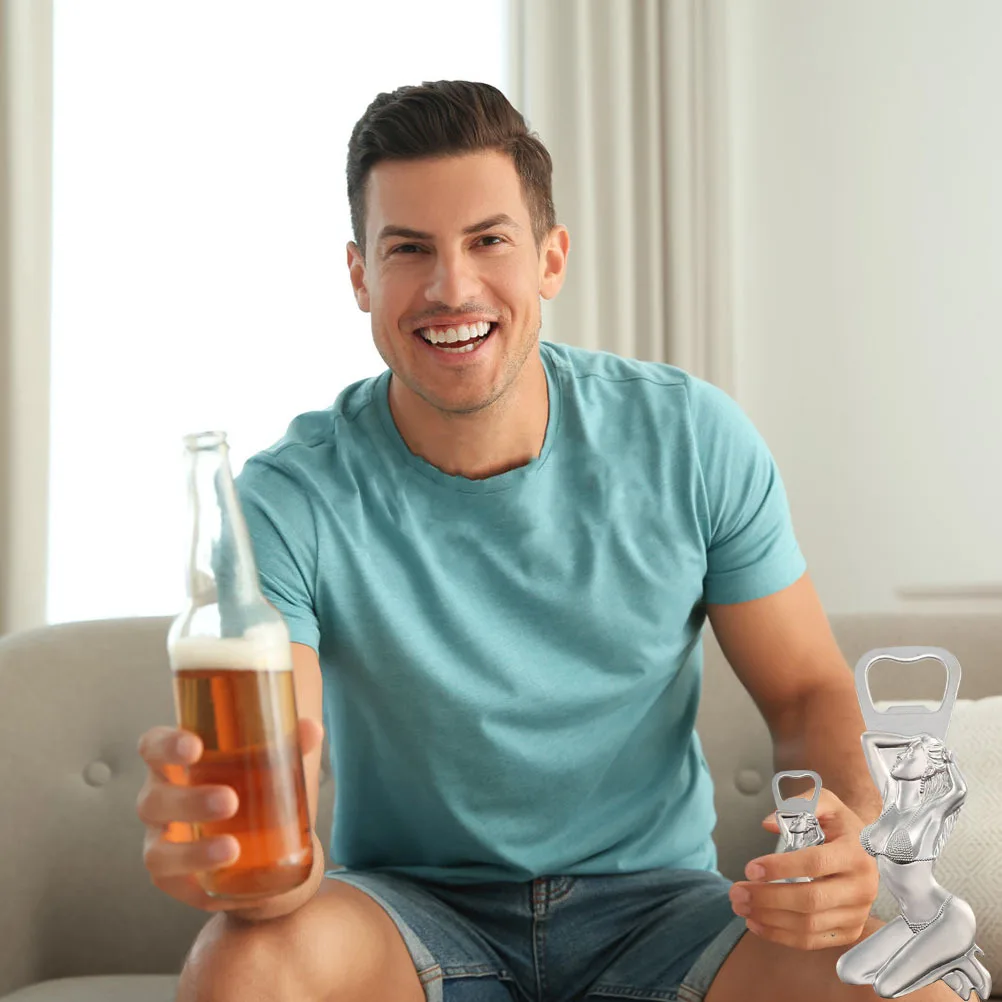 

Attractive Women Magnetic Bottle Opener Zinc Alloy Fridge Magnet Popular Beer Opener Portable for Kitchen Bar Camping