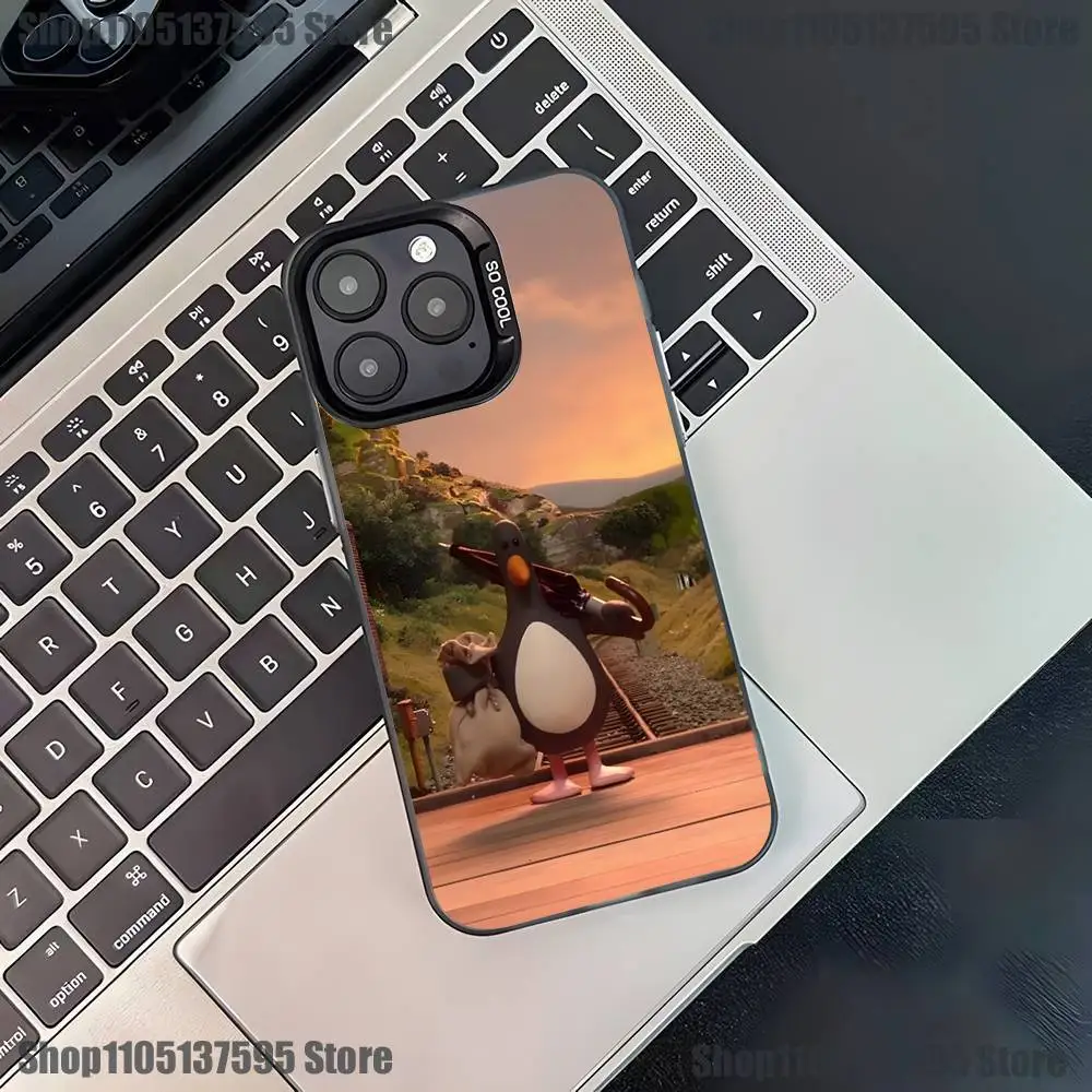 Grappige Veren McGraw Telefoonhoesje voor iPhone 17,16,15,14,13,12,11,Pro,XS,Max,Plus,Mini,SE4,E Zwart Matte Schokbestendige Cover