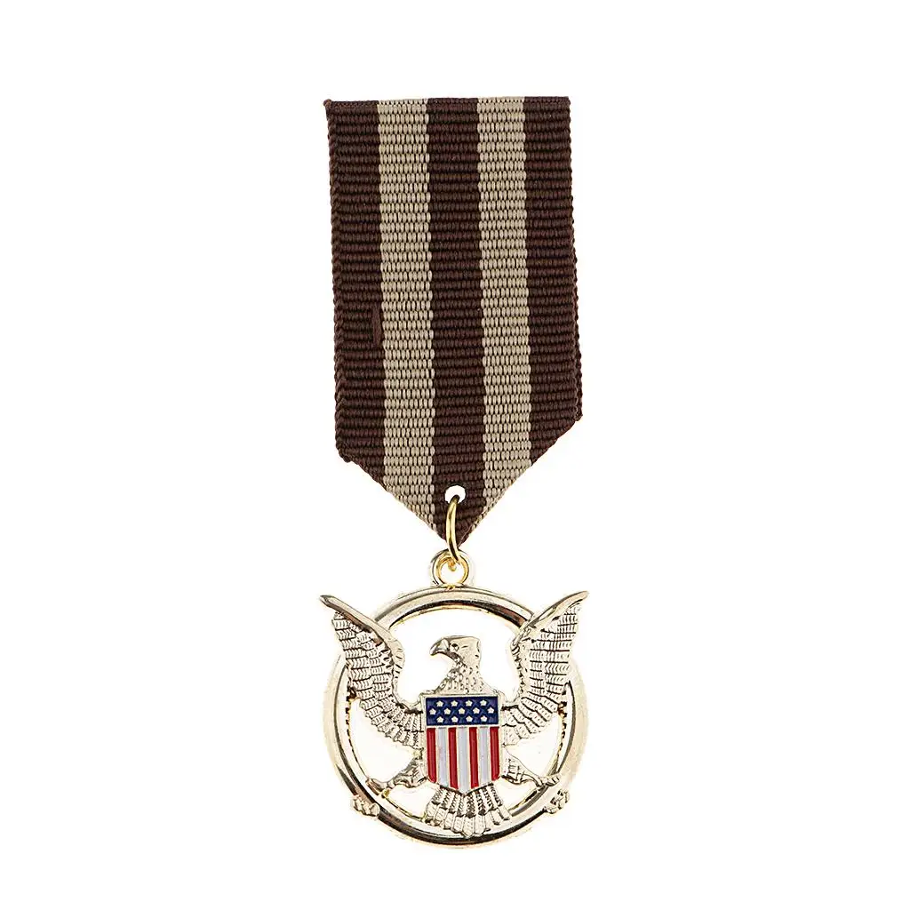 U.S.A Flag Soaring Eagle Medal Badge Uniform Brooch Pin Patriotic National Day Jewelry image 3