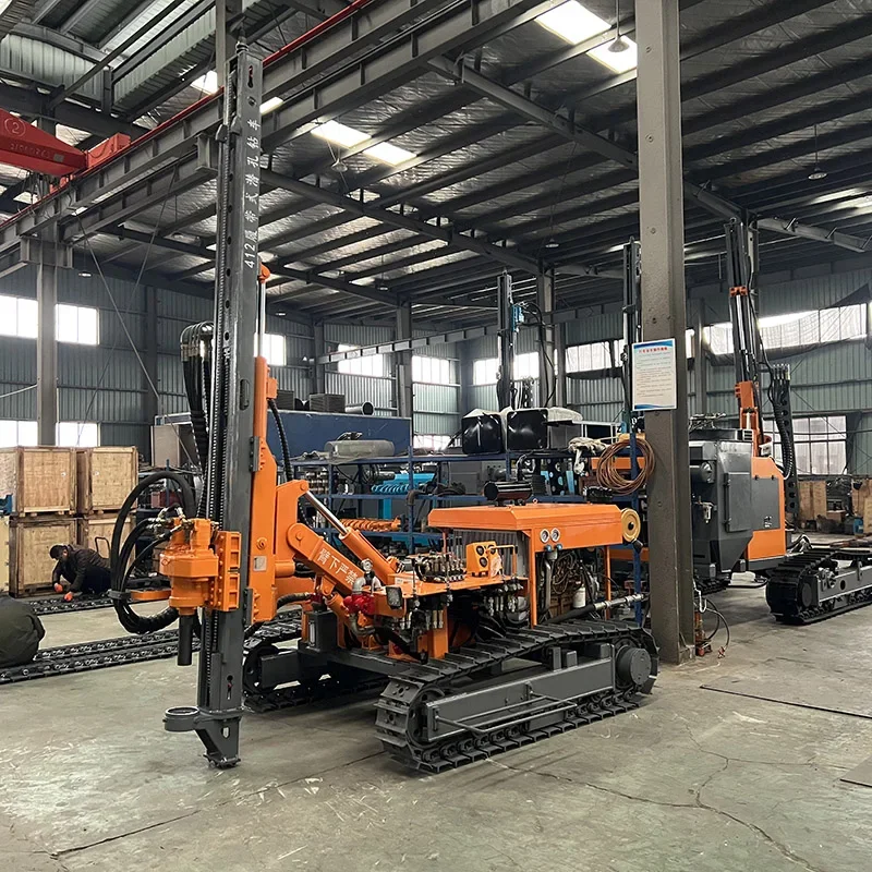 Hard Rock Mines and Quarries Crawler Blast Holes Drilling Rig Top Drive DTH Drilling Rig Oil Rig Drill Bit Screw Pile Driver