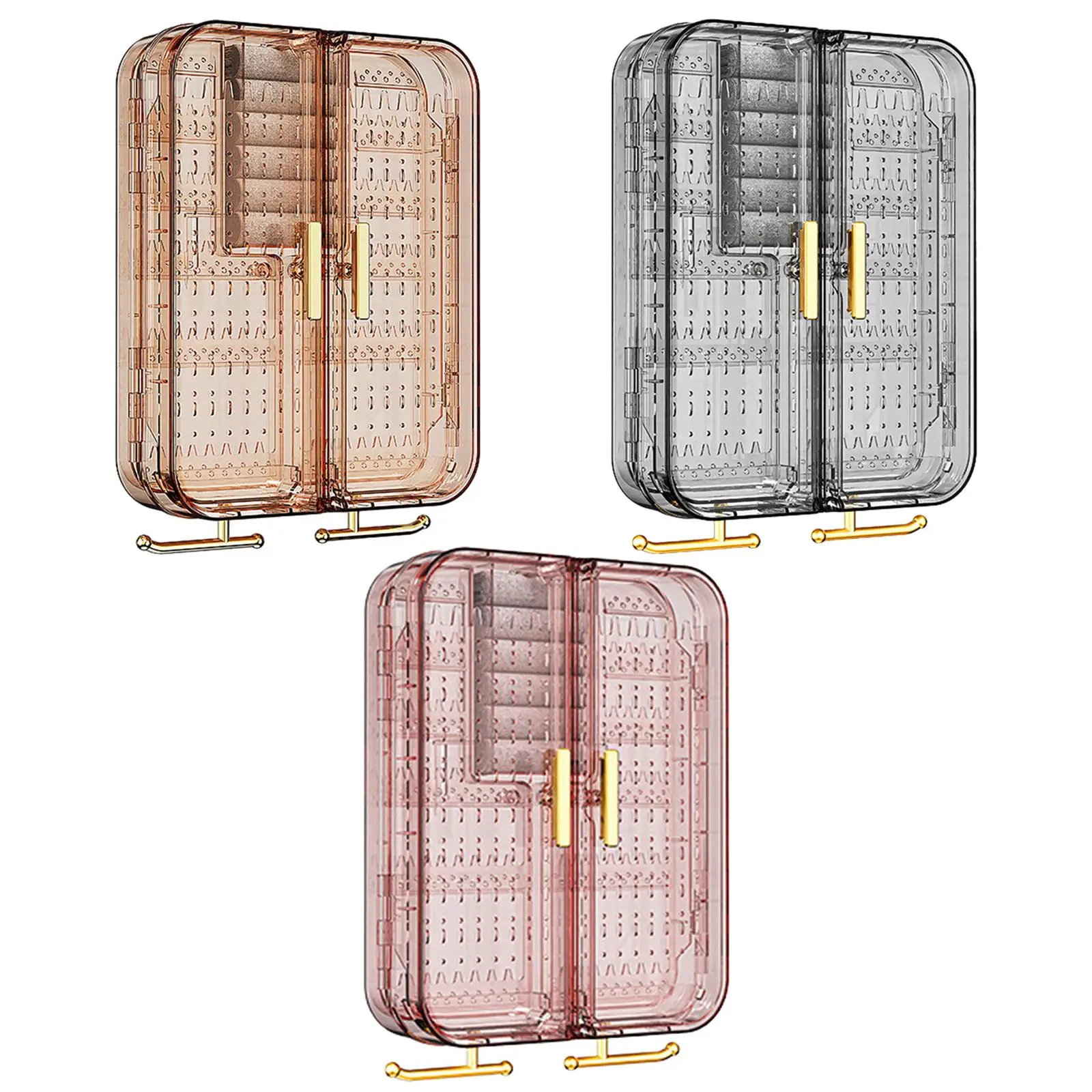 Jewelry Holder Organizer Jewelry Hanger for Women Visible Dustproof Jewelry Box Jewelry Cabinet for Rings Anklets Earrings