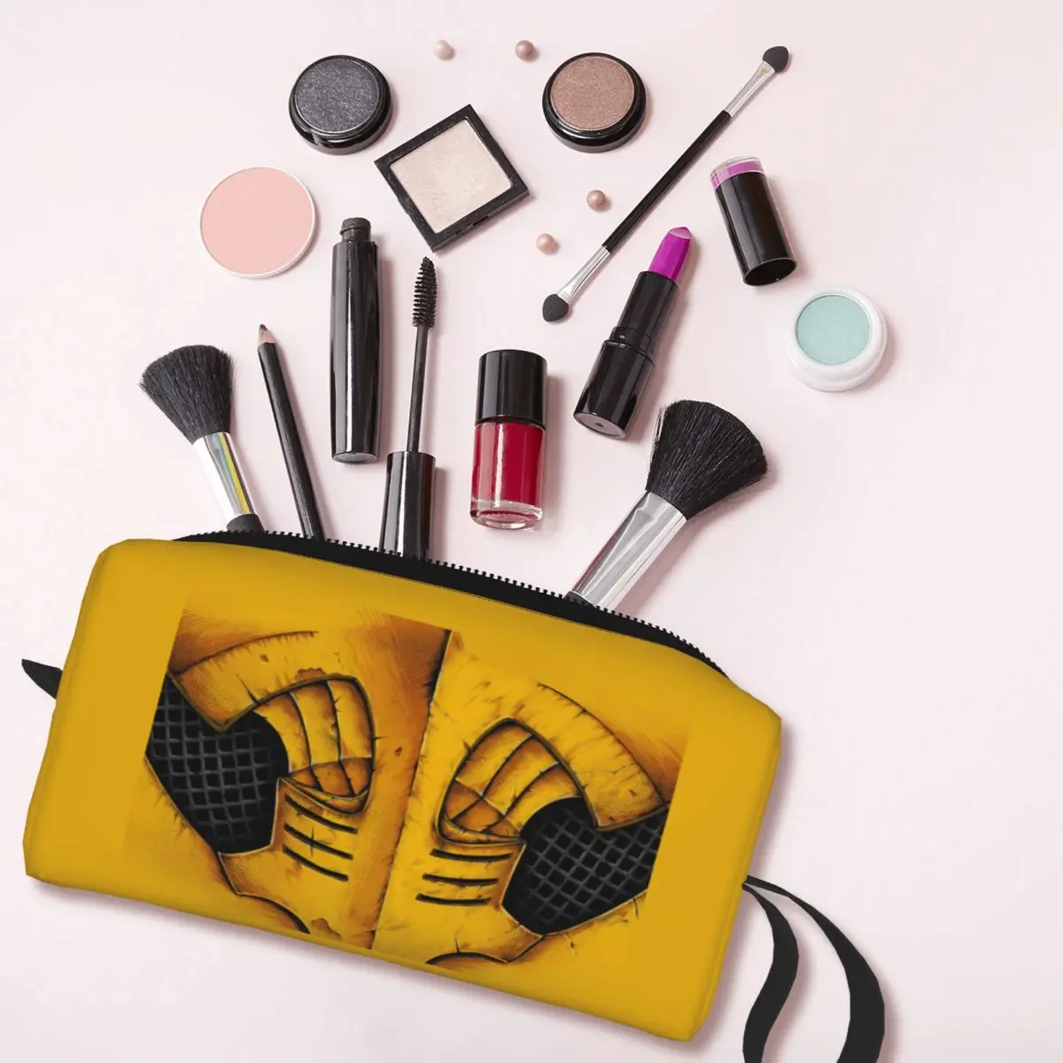 Mortal Kombat Scorpion Bolsa de Higiene Pessoal para Mulheres, Maquiagem Cosmética Kawaii, Armazenamento de Beleza, Kit Dopp, Jogo MKX Jiang