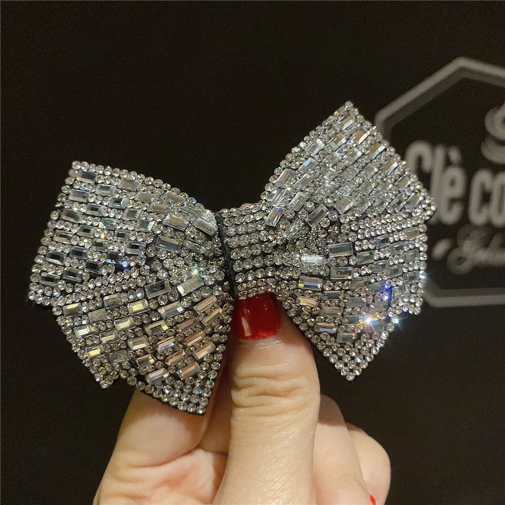 Bow Rhinestone Hair Accessories Girls Hair Claw Fashion Headwear Women Barrettes Summer Vintage Hair Clip Wash Face Hair Holder