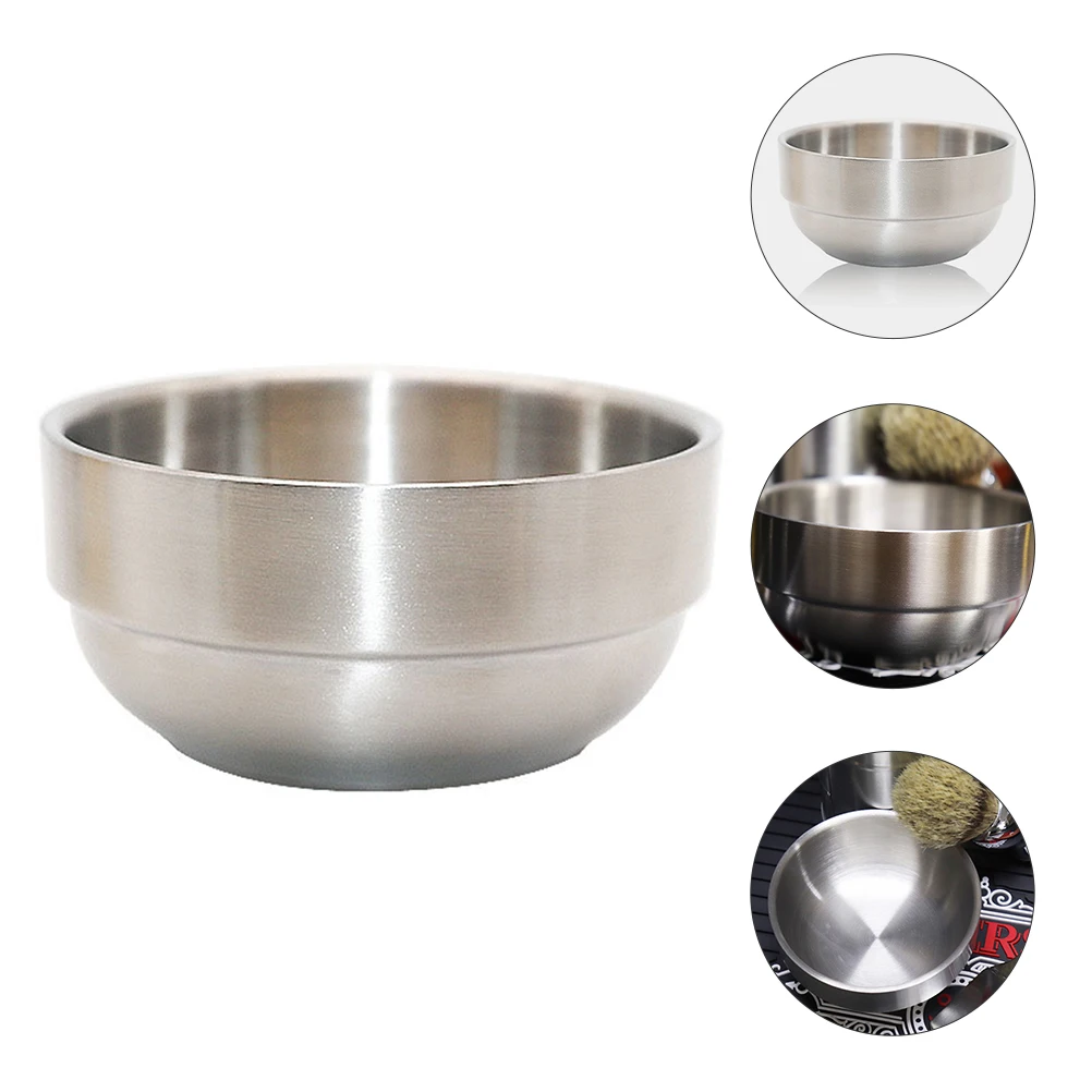 

Beard Styling Foam Brush Mens Shaving Soap Cup ing Bowl Stainless Steel Cream for Bowls Man