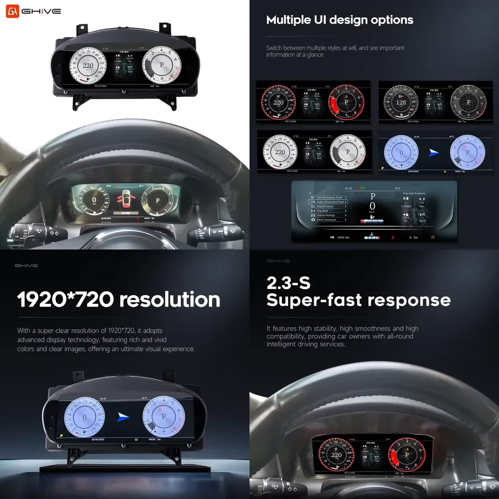 【2026 New Arrival】 12.3 Inch Speedometer Virtual Cockpit LCD Dashboard for XJL