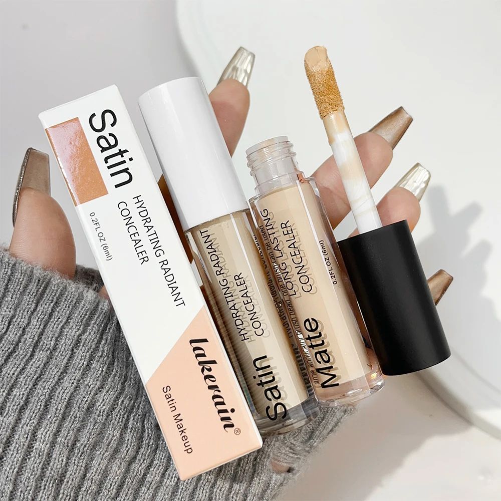 Vloeibare Concealer 6 Kleuren Waterdichte Foundation, Duurzame Hydraterende Gezichtsbedekking Acne Vlekken Donkere Kringen Concealer Crème Make-Up