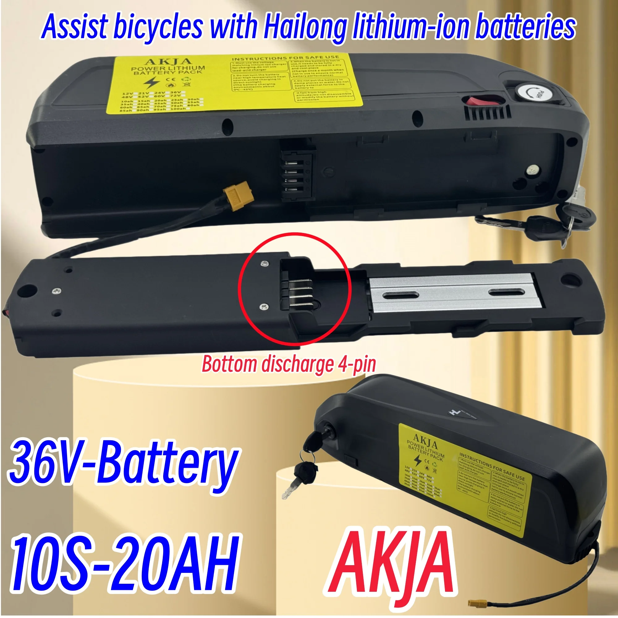 

Air fast transportation，New Full Capacity Power，18650 Hailong Battery，36V20AH Lithium Battery Pack，Suitable for 250-3000W
