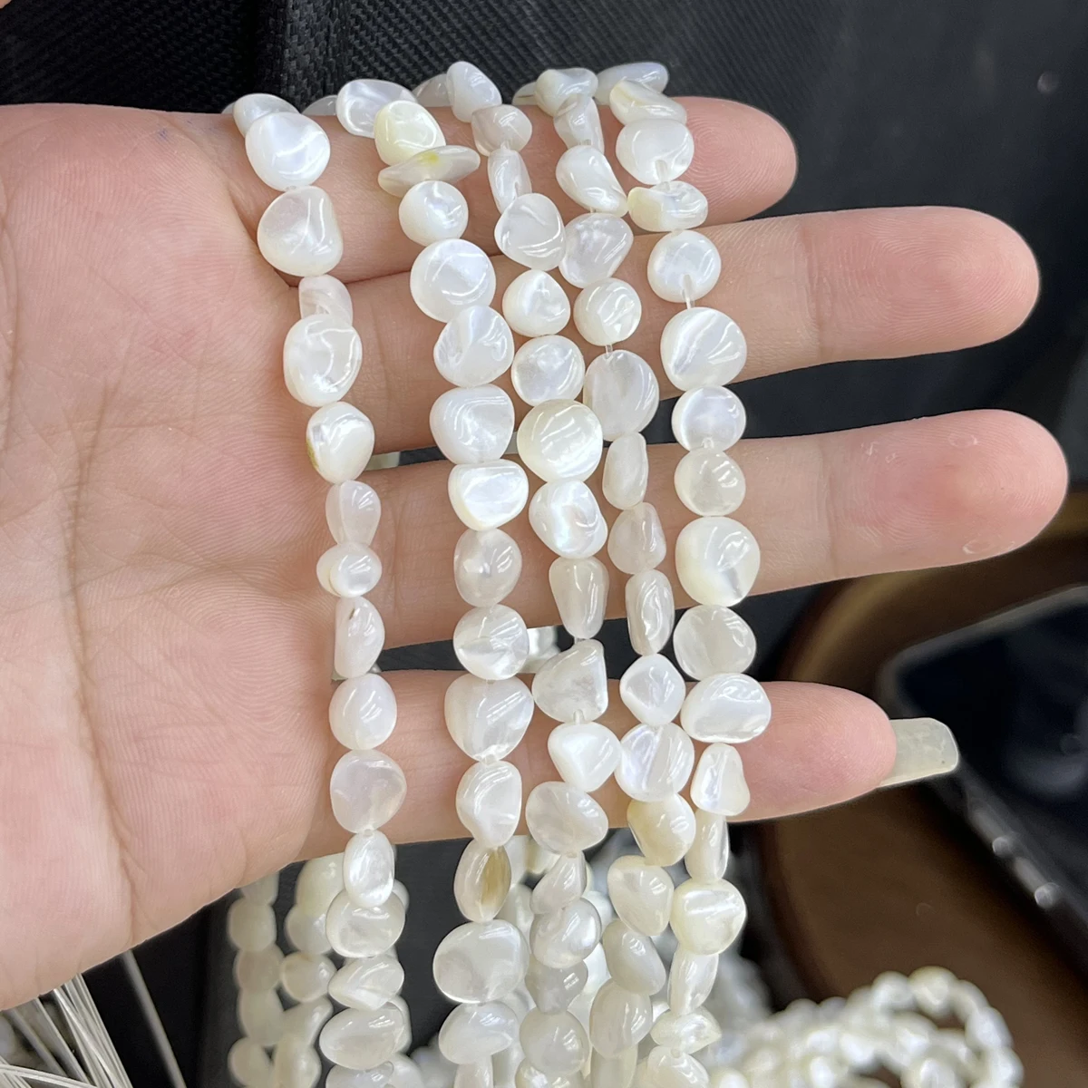 5-6/7-8mm Bohemian Natural Shell Beads Semi-Finished Loose Beads for DIY Necklace Bracelet Jewelry Making Supplies & Gifts