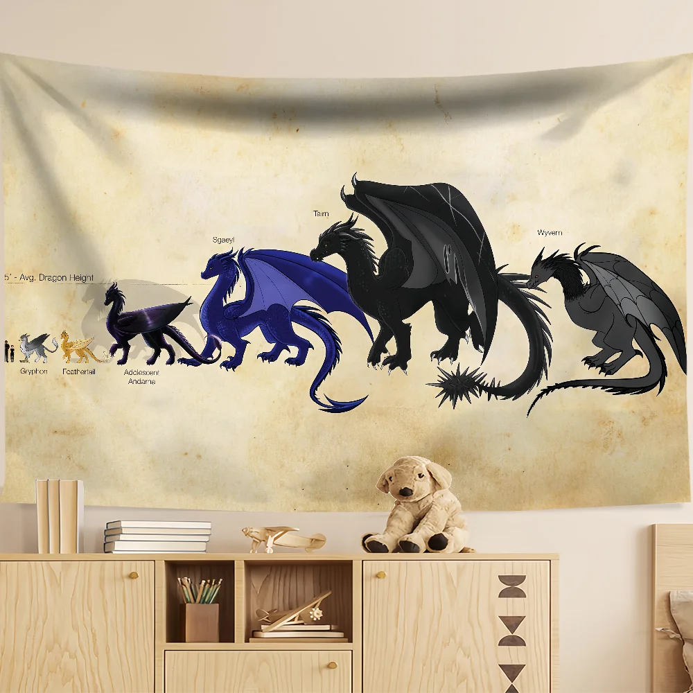 book Dragon cool Fourth W-Wing flag For Room Dorm Camping Party Art Style Garage Bar wall Picnic Decoration Banner