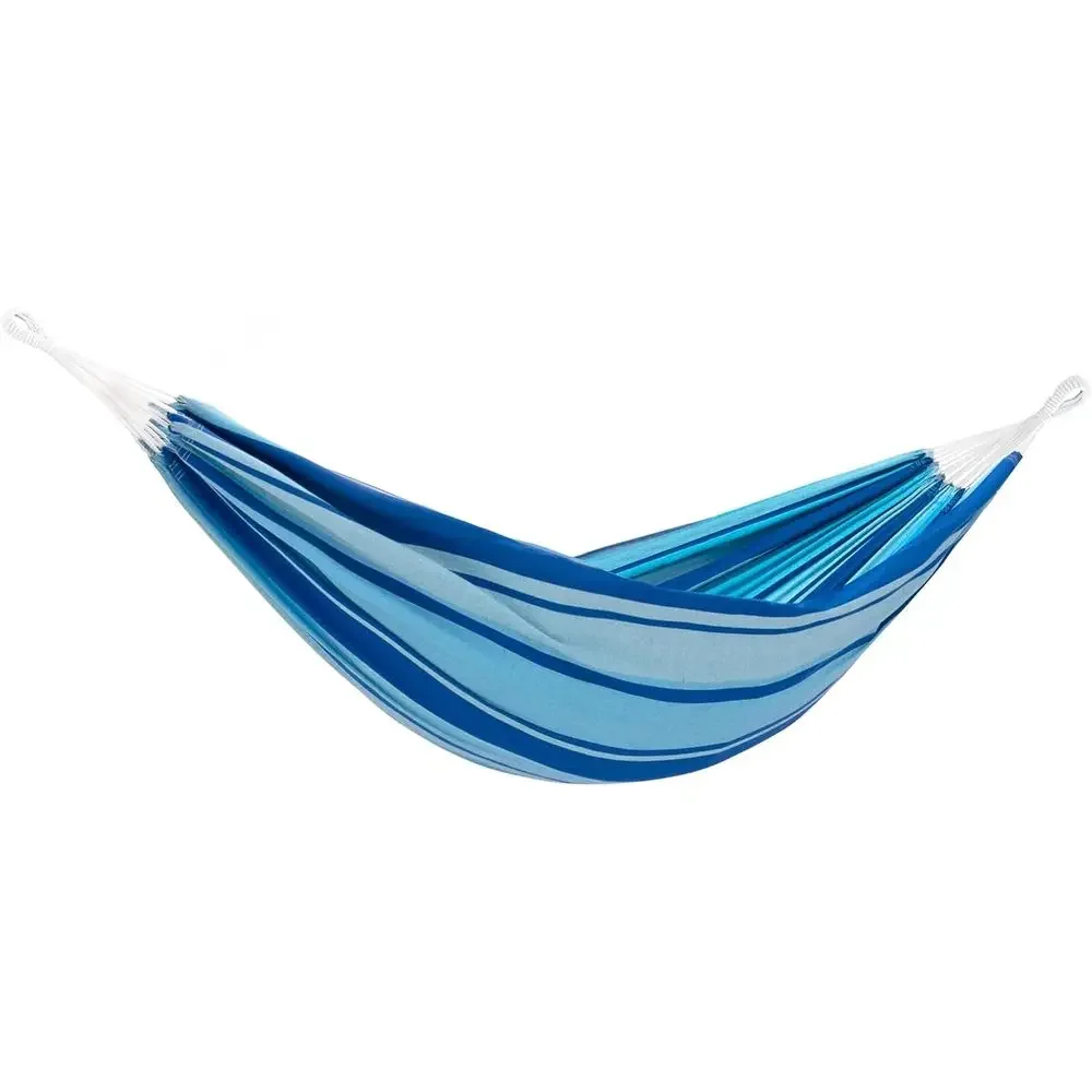 Brazilian Double Cotton Hammock with Polyester Ends, 450 lbs Capacity