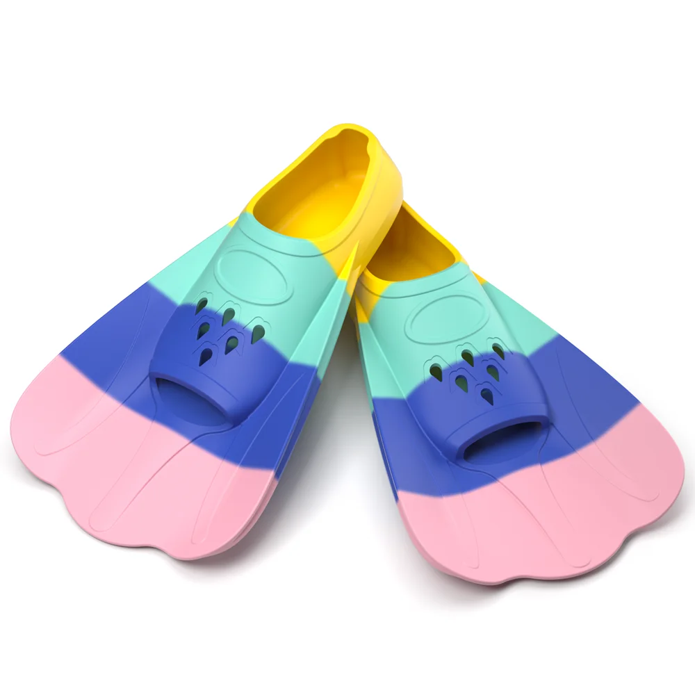 Aletas de natación cómodas aletas de silicona hoja de tiro flotante buceo snorkel natación viaje tamaño Unisex con bolsa de malla