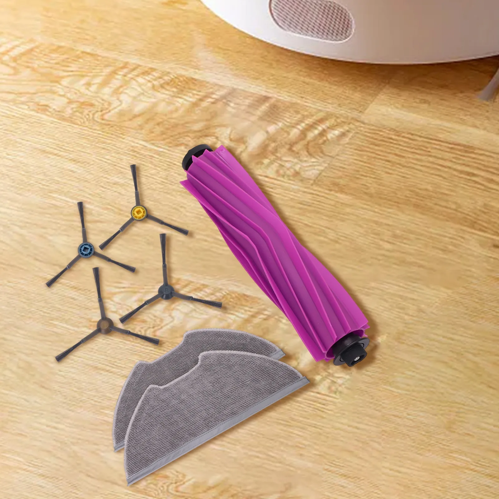 Accessory Kit for Eureka E20 Plus Vacuum Cleaner Including Main Brush Side Brushes and Mop Cloth for Comprehensive Cleaning