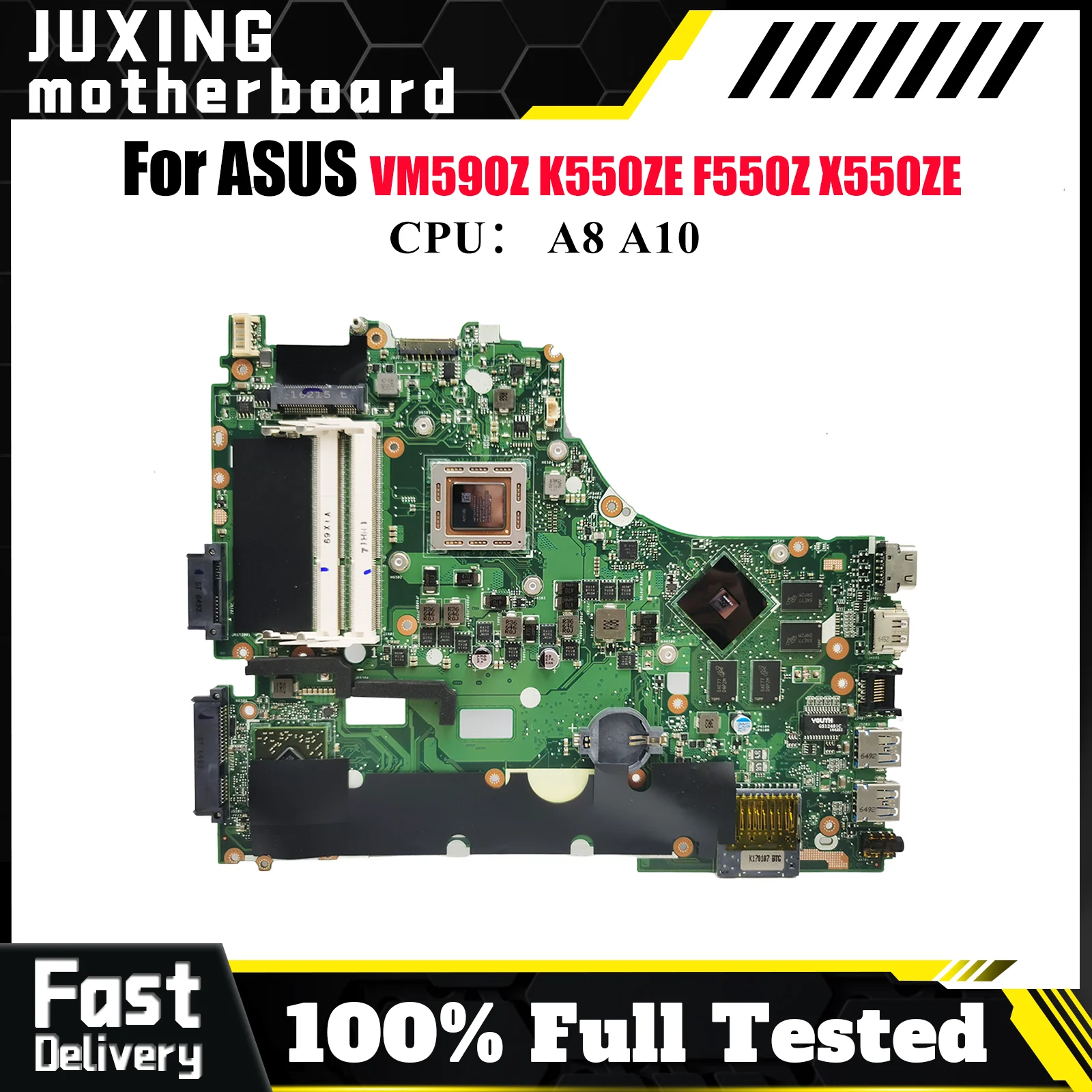 

X550ZE Материнская плата для ноутбука ASUS VivoBook K555Z VM590Z F550ZE A550ZE A555Z K550ZE X550ZE X550Z Материнская плата с процессором A8 A10 stk
