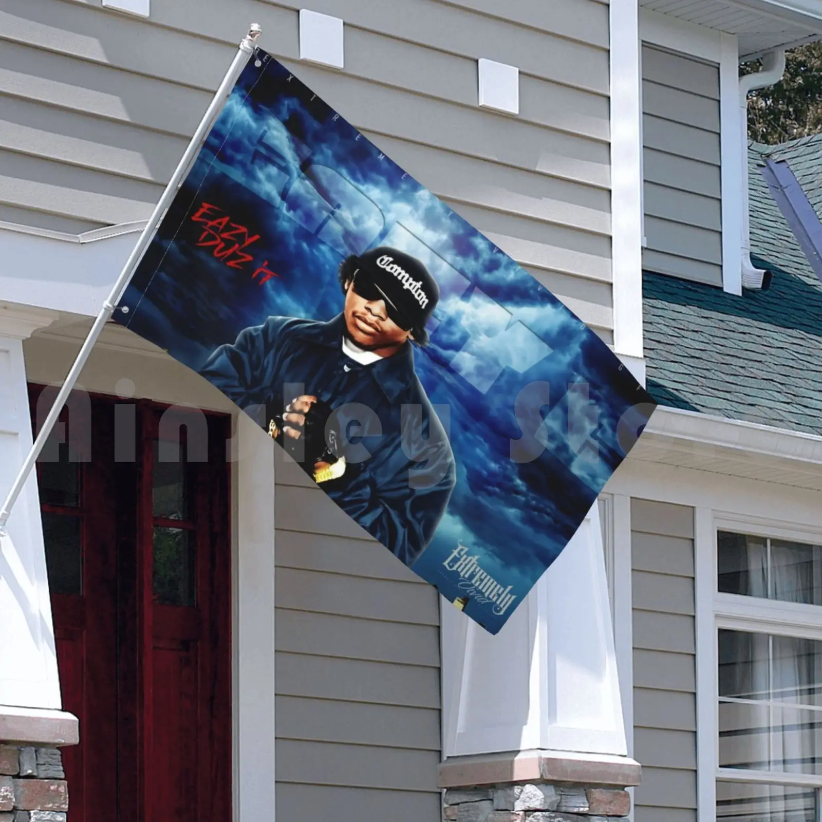 علم Eazy Duz It للديكور الخارجي، علم السيارة Easy E Ruthless West Coast Rap Nwa #3