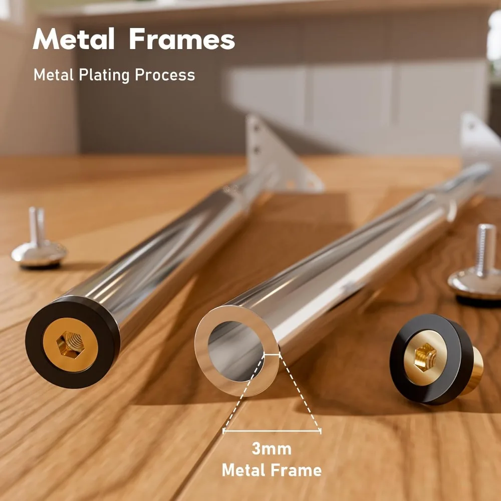 Juego de 2 taburetes de bar modernos con altura de mostrador, 26 polipiel gris con patas de metal plateado, reposapiés, cocina, isla, comedor C