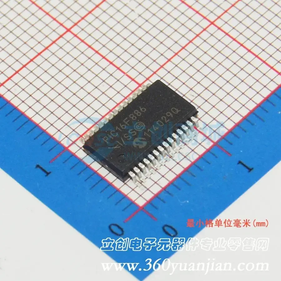 5PCS PIC16F886  PIC16F886-I/SS SSOP-28