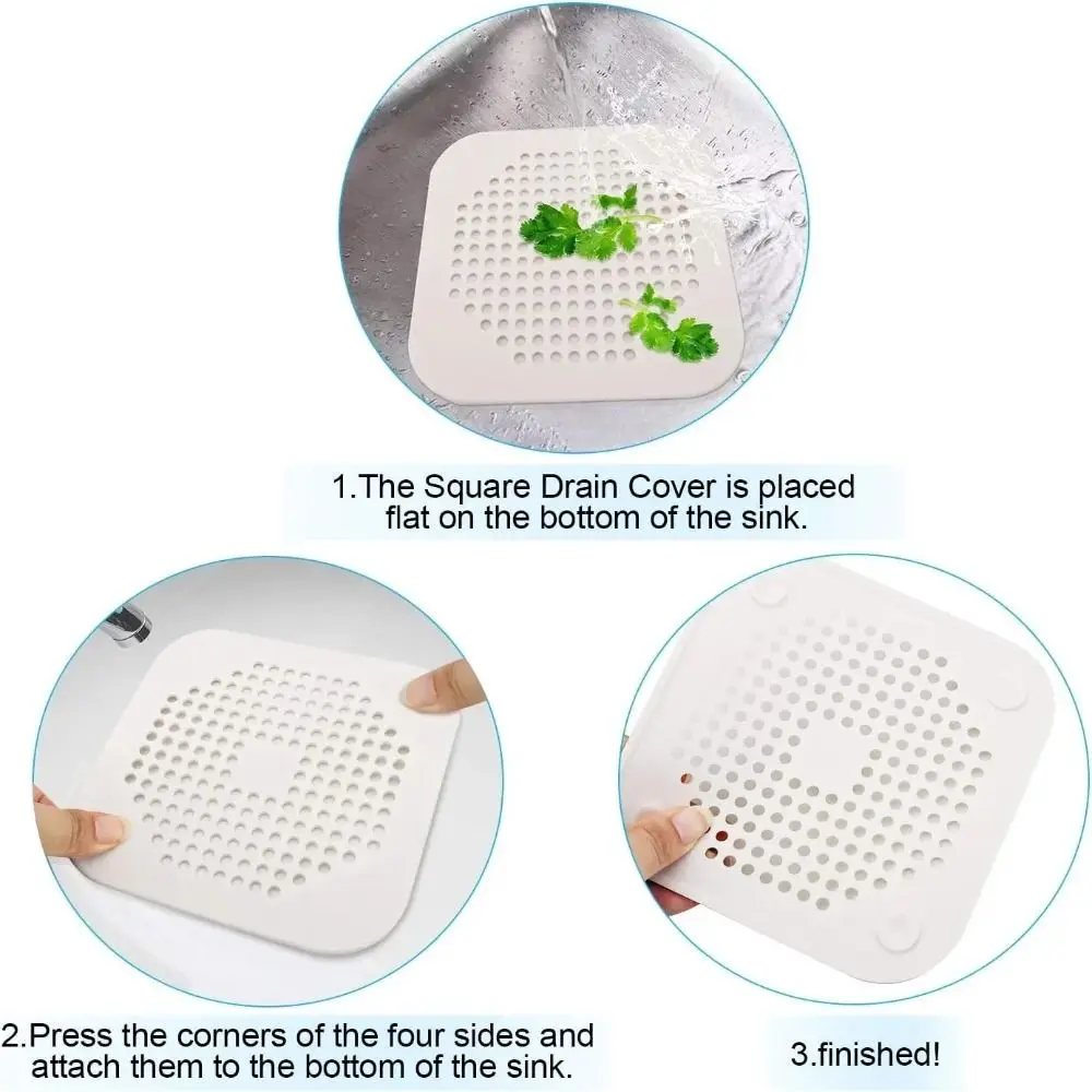 New Silicone Kitchen Sink Strainer Bathtub Drain Strainers Hair Drain Catcher Hair Filter Home & Kitchen Durable Drains Cover