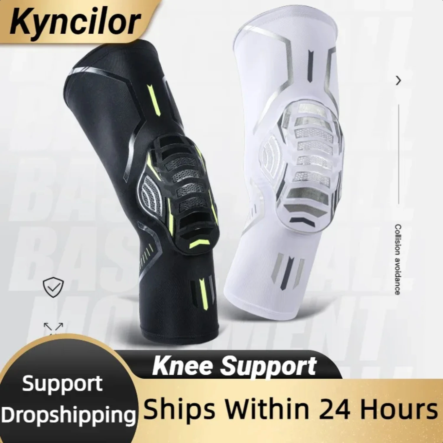 1Pc Knee Brace Compression Knee Support Shockproof Knee Pads Knee Sleeve  Running Arthritis Joint Pain Relief Men Women