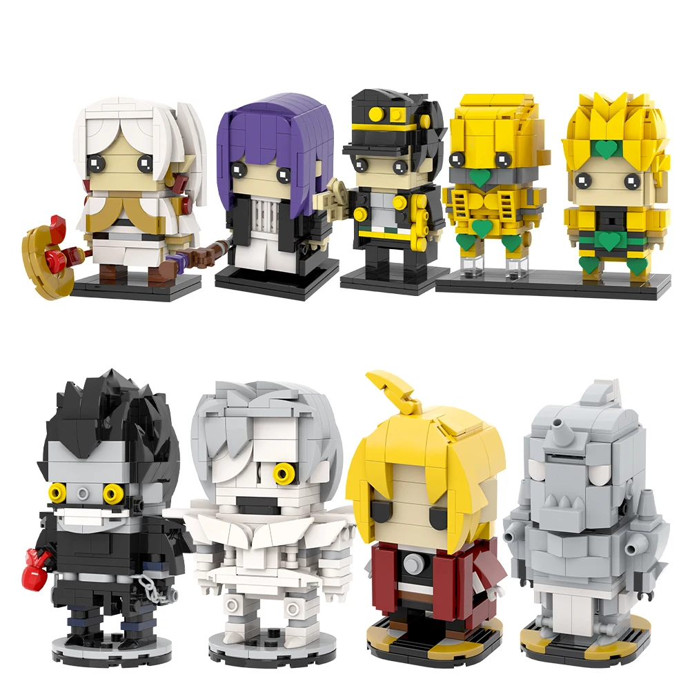 MOC Dio Brando Alphonse Frieren Rem Brickheadz Anime Figure Death Compatible Building Block Friends Gift Toys For Children Adult