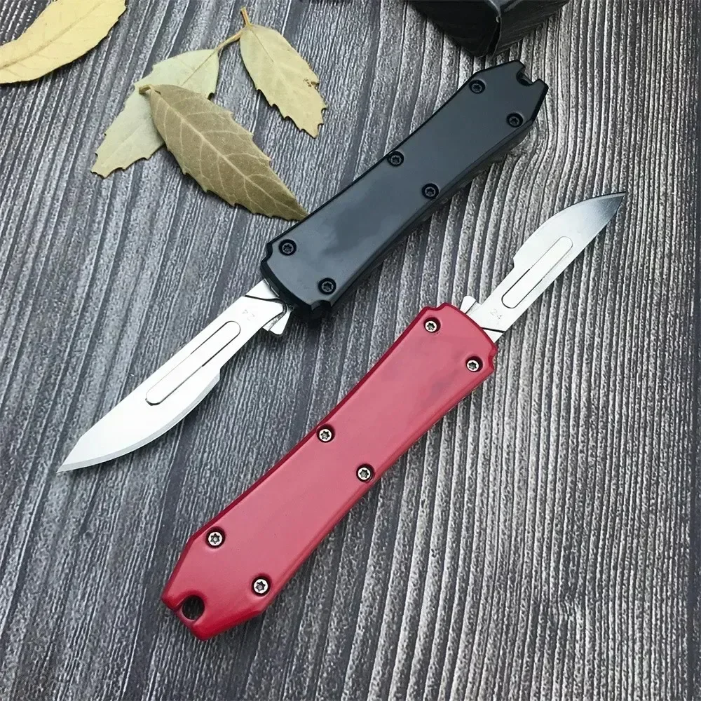 

Box Cutter Folding Pocket Knife 440C Sharp Blade Zinc Alloy Handle with 10 Replaceable Blades Outdoor Camping Survival Knife