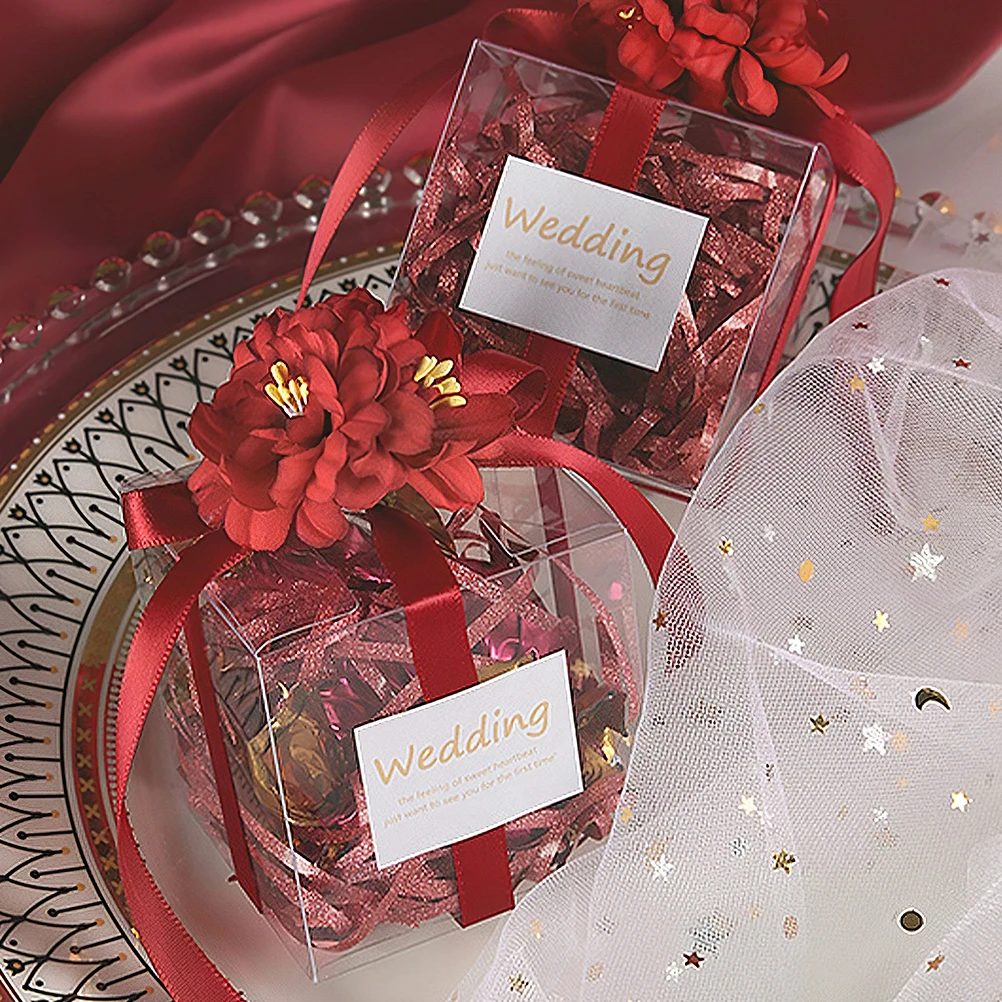 

20 Pcs Candy Box Containers for Party Favors Pouch Sweets Pvc Birthday Clear Favours Boxes