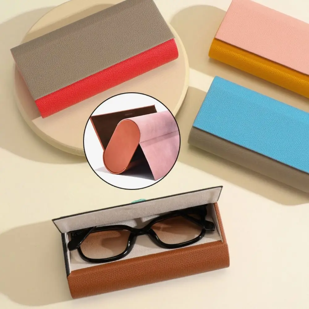 Double Layer Double Eyeglasses Case Portable Waterproof 2 Slots Sunglasses Box PU Leather Eyeglass Storage Box For Women Men