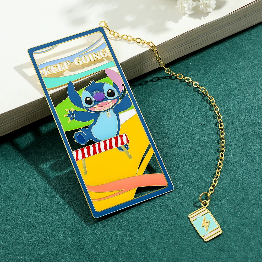 Imagem -04 - Cute Naughty Stitch Bookmark para Amantes do Livro Cartoon Anime Fans Metal Book Marks Presentes de Férias de Pais para Filhos