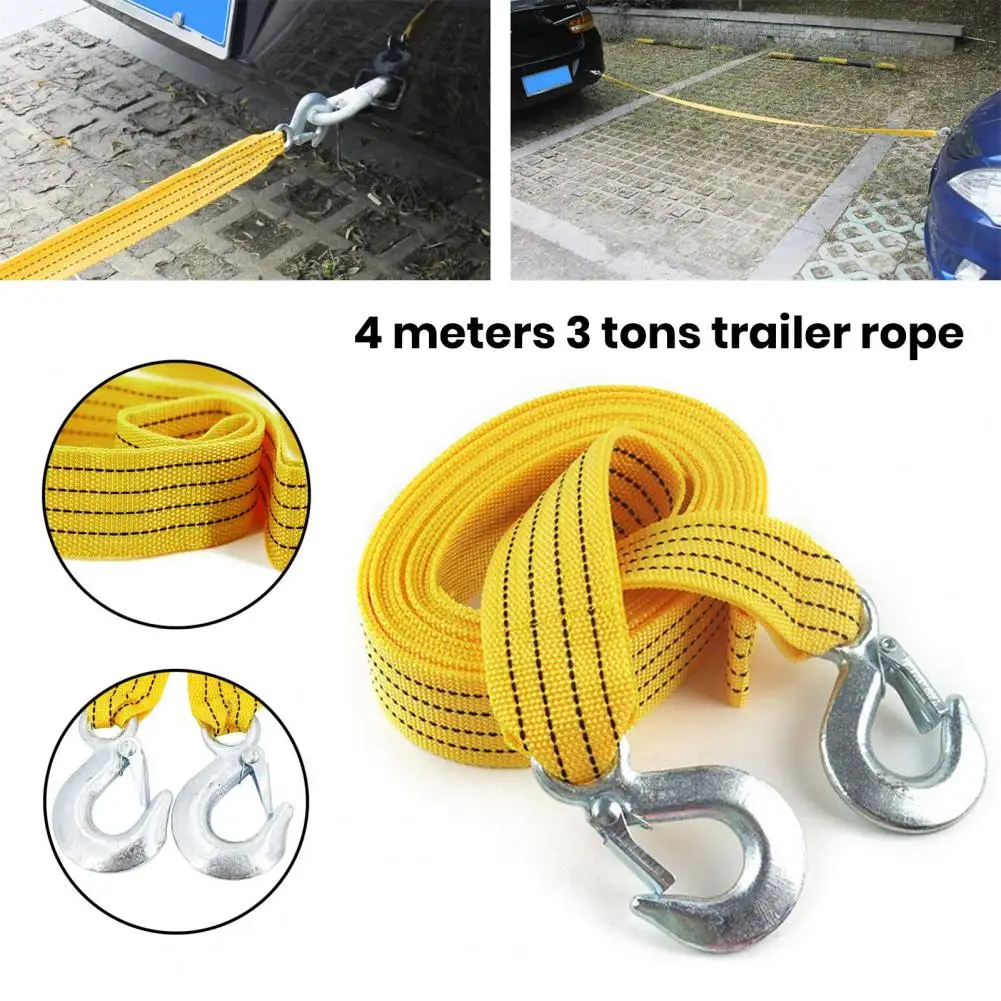 Car Towing Rope Stainless Steel Car Tow Strap Durable Car Traction Rope Heavy-duty Nylon Tow Strap for Emergency Towing