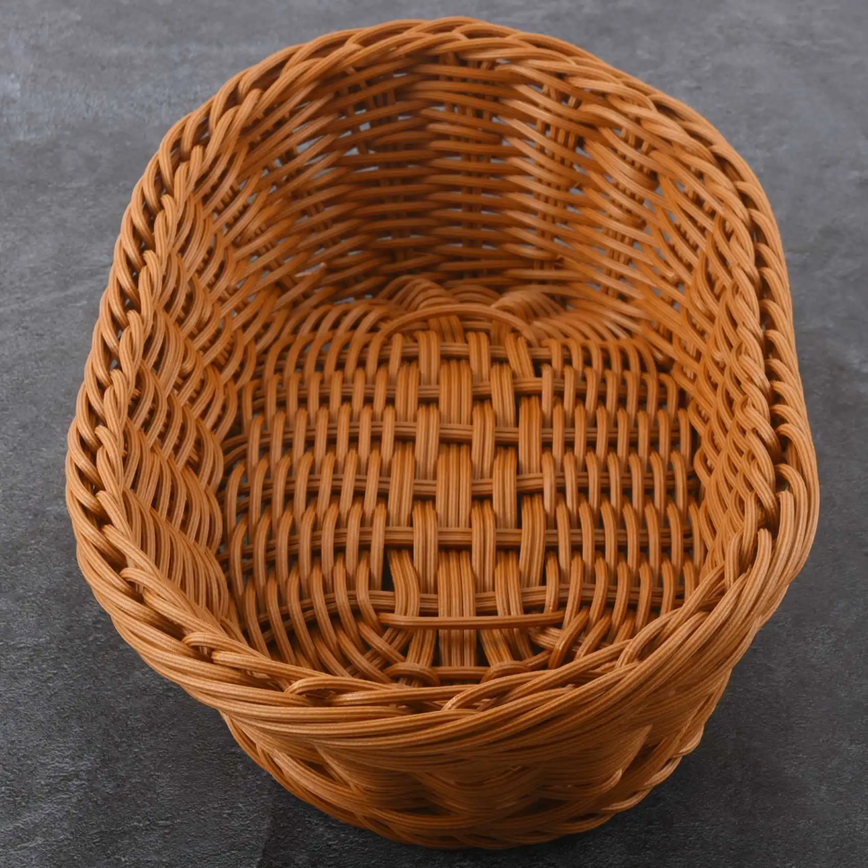 ABWR-البيضاوي الخوص سلة مغزولة سلة الخبز تخدم سلة ، 11 بوصة سلة التخزين للأغذية الفاكهة مستحضرات التجميل تخزين الجدول العلوي و