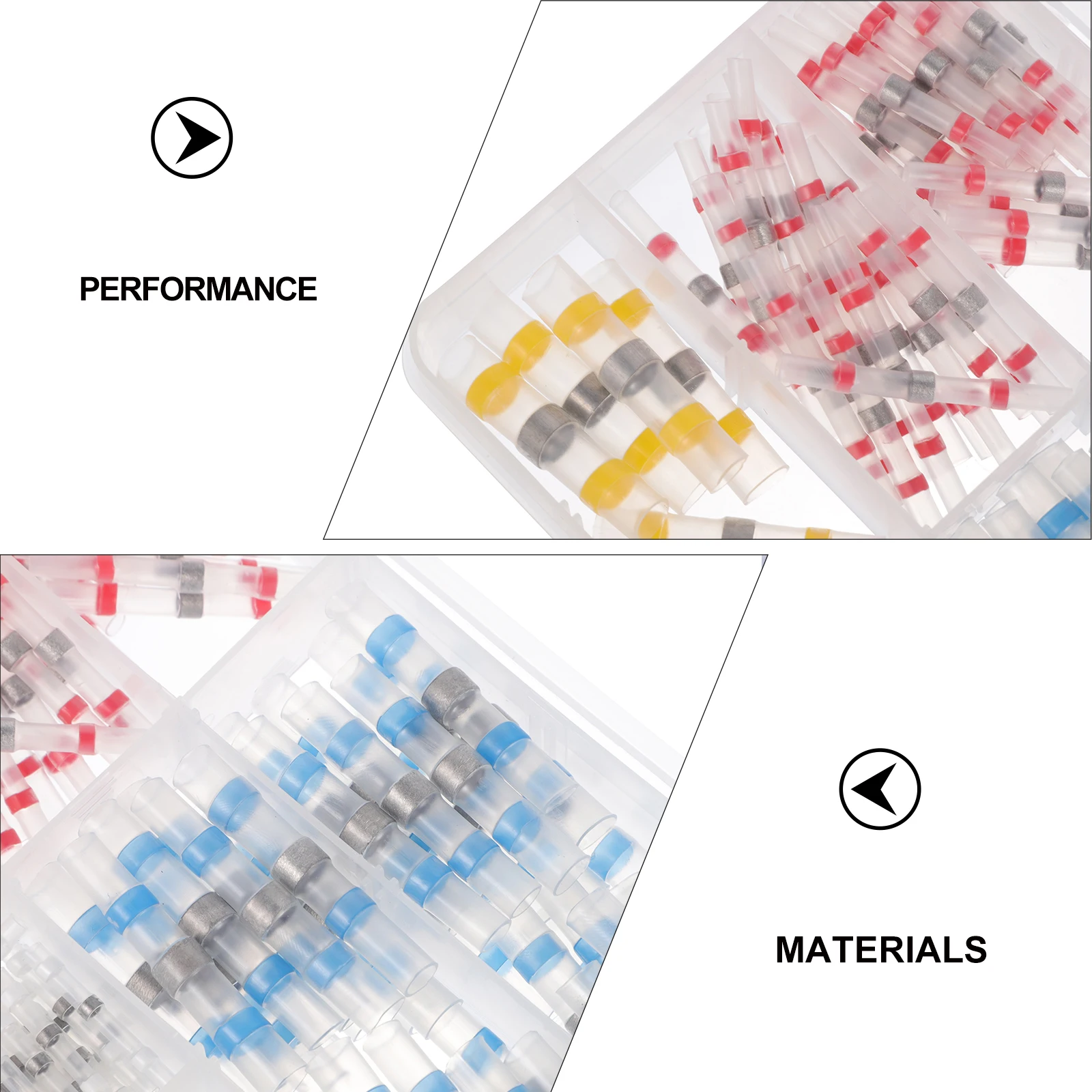 

150pcs Waterproof Insulated Connectors Solder Seal Wire Terminals Heat Shrink Butt Joint Electrical Splices Polyolefin Tubing