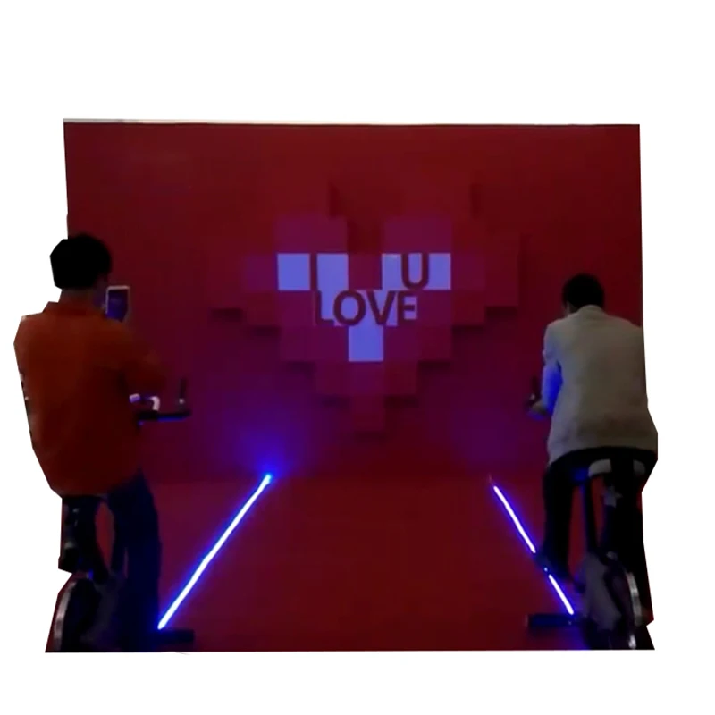 Dynamic Bicycles Generate Electricity to Light up Love, Steps Light up Interactive Games Event Games Carnival Games Event Props