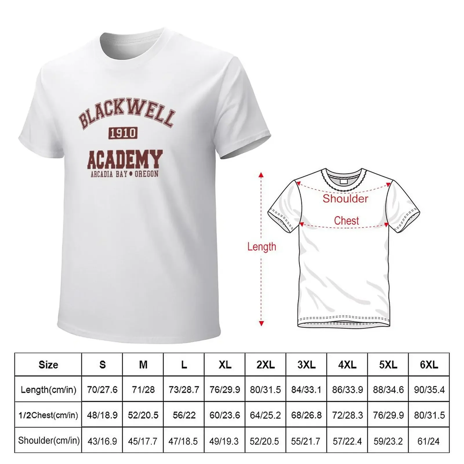 Life is Strange Blackwell Academy T-shirt quick-drying aesthetic clothes mens plain t shirts