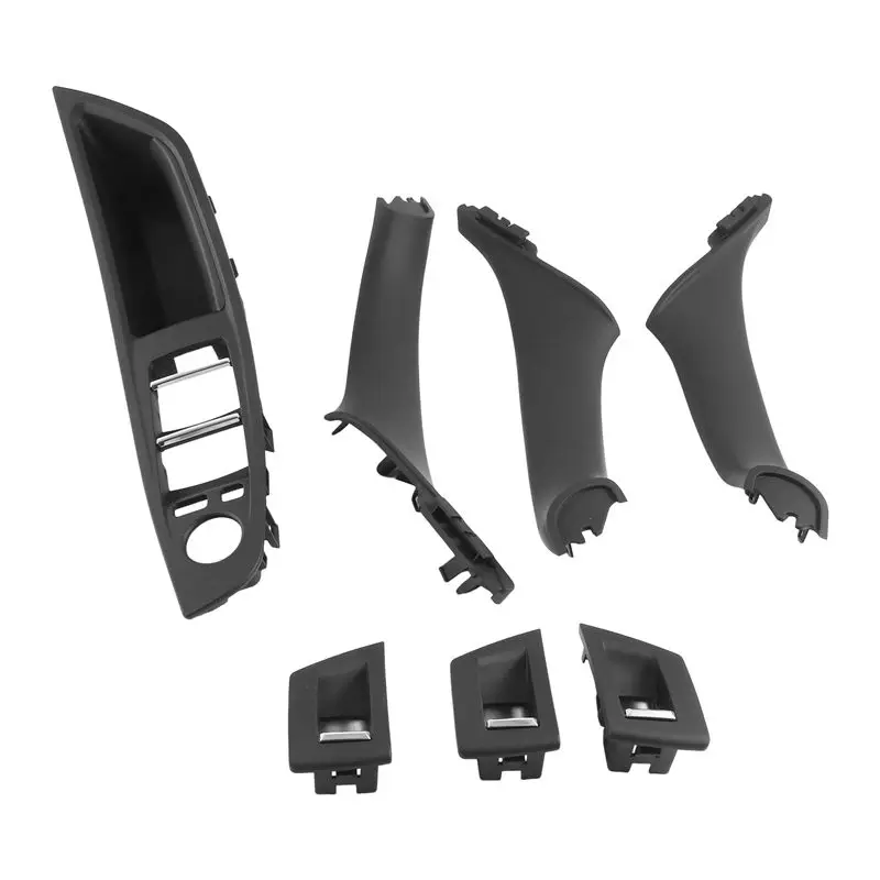 New 7Pcs Car Inner Door Handle Window Lift Switch Armrest Panel For-BMW 5 Series F10 F11 F18 2010-2017 RHD 51417225875 RHD