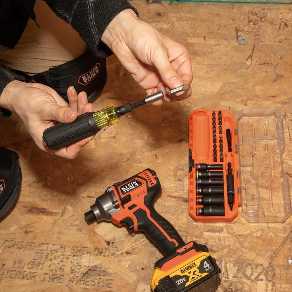 41-Piece Impact-Rated Screwdriver and Socket Set with Case, 26 Bits, 6 Deep Sockets for Versatile Use