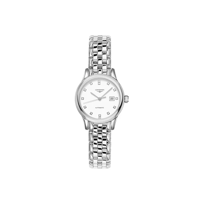 LONGINES Military Flag Collection Automatic Mechanical Movement Rhinestone Embellished Women's Watch 30mm L4.374.4.27.6