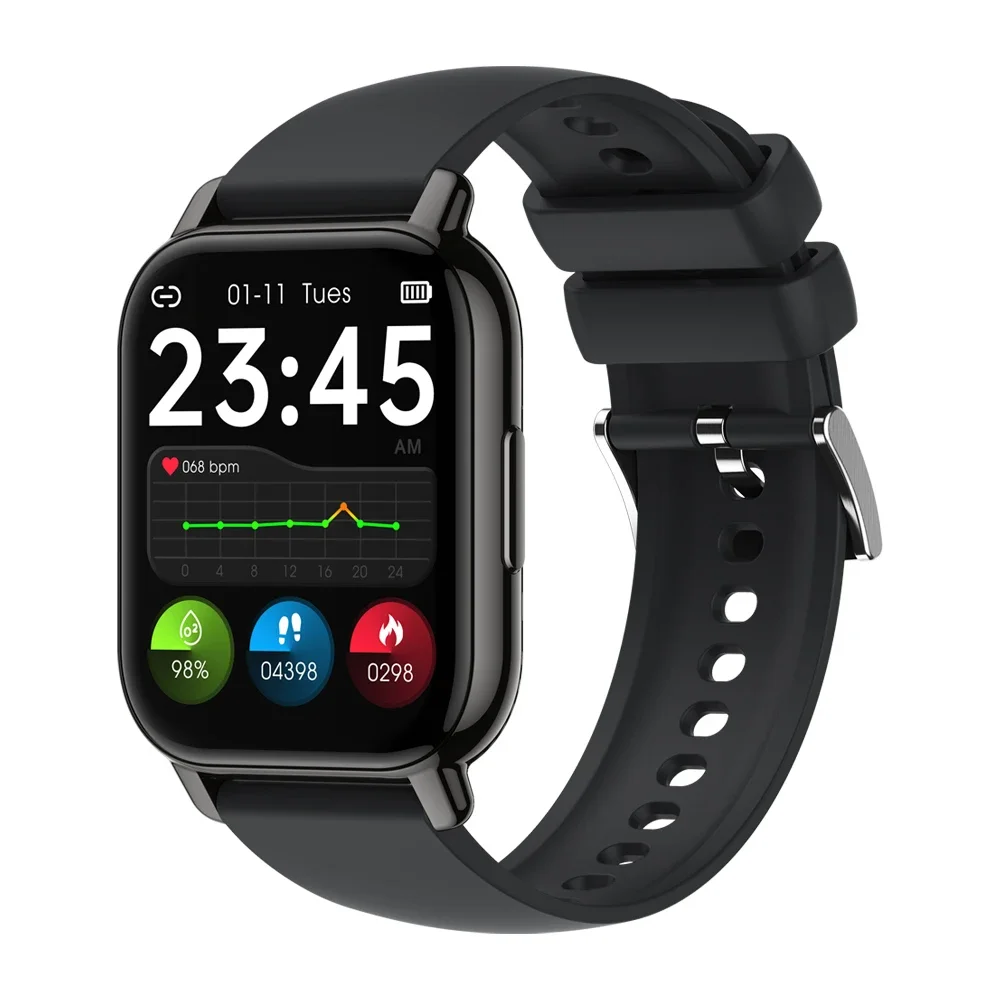 Smart Watch P66 1.85 Inch Touch Screen Ip68 Waterproof Sports Fitness Tracker Women Men Smartwatch P66